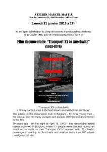 Atelier Marcel Hastir bulletin - Film 31 Jan 2015 « Transport XX to Auschwitz »